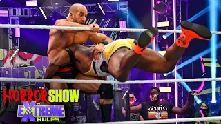 Big E sends Cesaro flying with spear off the apron: The Horror Show at WWE Extreme Rules