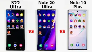 S22 Ultra vs Note 20 Ultra vs Note 10 Plus SPEED TEST in 2022 | Any BIG Difference?