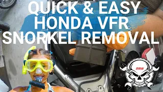 Honda VFR800 Interceptor Snorkel Removal