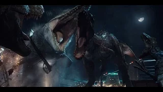 T-Rex Vs. Indominus Rex Fight | [1080p][Latino]