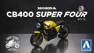 Aoshima 1/12 Honda CB400 SUPER FOUR Custom Cafe Racer Build