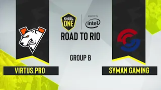CS:GO - Syman Gaming vs. Virtus.pro [Mirage] Map 1 - ESL One Road to Rio - Group B - CIS