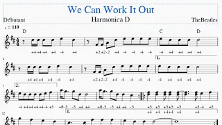 We Can Work it Out – Harmonica D – Tab Niveau Débutant +