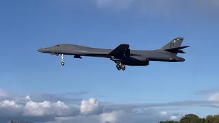 B1 Bombers Flypast and Landing in Europe