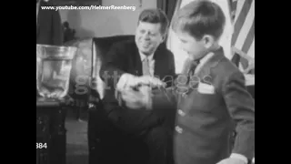 March 11, 1961 - President John F. Kennedy visits with his nephew, Robert F. Kennedy, Jr.