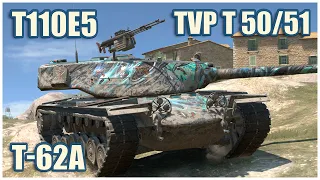 T110E5, T-62A & TVP T 50/51 • WoT Blitz Gameplay