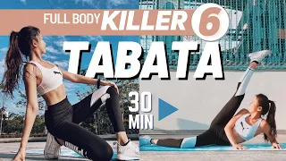 30分钟好玩のTABATA #6 高强度全身极速燃脂+美化线条（每日一套，一星期见效)  | 30 MIN FUN TABATA #6 Burst in Sweat Calories Torch