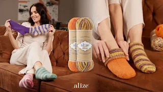 Double Sided Home Socks with Alize Superwash Artisan