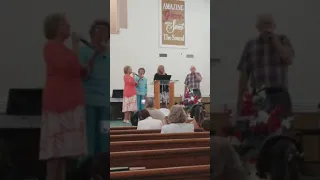 Papa singing in church "Without Him "