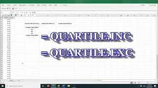 How to Calculate Quartiles Using Excel: =QUARTILE.INC and =QUARTILE.EXC