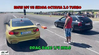 BMW M4 3.0 vs SKODA OCTAVIA 2.0 TURBO drag race 1/4 mile 🚦🚗 - 4K UHD