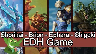 Shorikai vs Brion vs Ephara vs Shigeki #edh / #cmdr game play for Magic: The Gathering