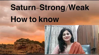Saturn -Strong/ Weak...How to know-(HINDI)
