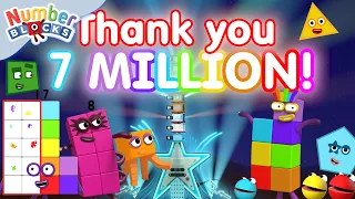 Thank You for 7 Million Subscribers!!! 🥳🎉 | Learn to Count | 7 million compilation | @Numberblocks