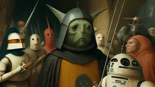 Star Wars by Midjourney. AI interpretation in the style of Hieronymus Bosch