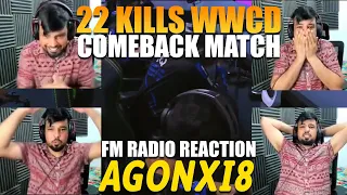 FM RADIO REACTION ON AGONxi8 COMEBACK MATCH WITH 22 KILLS | PMWI 2023 | AGONxi8 WWCD PMWI