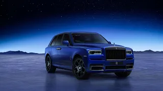 The Blue Shadow edition of the Rolls Royce Black Badge Cullinan channels space