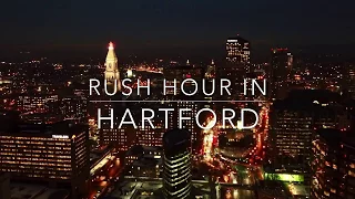 Rush Hour in Hartford, CT - nighttime Mavic Pro 4K drone footage