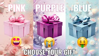 Choose your gift 🎁💝🤮 || 3 gift box challenge Pink, Purple & Blue