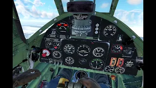 Бой на британском истребителе Sea Hurricane Mk.IC в VR шлеме, War Thunder.