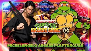 TEENAGE MUTANT NINJA TURTLES THE ORIGINAL ARCADE GAME; MICHELANGELO ARCADE PLAY THROUGH