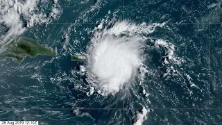 [4K] Hurricane Dorian Approaches Florida, time lapse from space