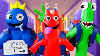 BLUE Vs BAN BAN en la ESCUELA?! Garten of Banban & Rainbow Friends Animacion