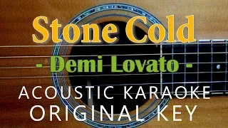 Stone Cold - Demi Lovato [Acoustic Karaoke]