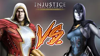 Injustice Gods Among Us - Shazam Vs. Raven (Hard) Walkthrough | RozZ99