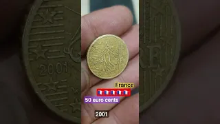 50 Euro Cents 2001 France #ytshorts #coins #rare #rarecoins