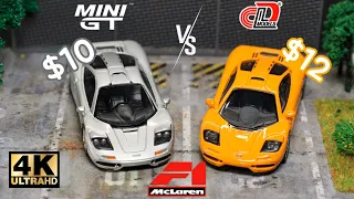MINI GT Vs LCD 1:64 - McLaren F1 Magnesium Silver l Cinema Shot 4K - Die-cast