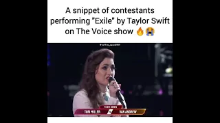 Exile by Taylor swift on THE VOICE show