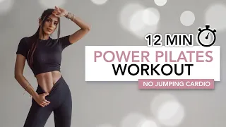 12 MIN POWER PILATES CARDIO WORKOUT (No Jumping) | Burn Fat & Tone Your Body | Eylem Abaci