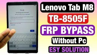 How To Lenovo M8 FRP Bypass.Lenovo (TB-8505F) Google Account Bypass.Android 10.New Method 2023