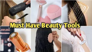 10 Beauty Tools That Every Girl Must Have✨️| Guasha, Straightner, Scalp Massager etc