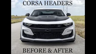 Camaro SS Exhaust Comparison with/without Headers