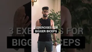 3 Best BICEPS EXERCISES For Bigger Arms | Abhinav Mahajan #shorts