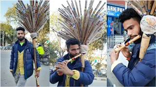 सड़क पर प्रतिभा | Talent on road in Chandigarh | Flute | Street Musician | India's Talented Man