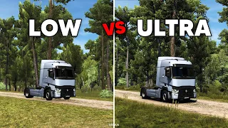 ETS2 LOW vs ULTRA Graphics Comparison | Euro Truck Simulator 2