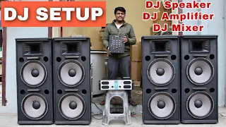 DJ Setup 4 Top, DJ Amplifier, DJ Mixer, P audio Speaker Fitting