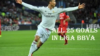 Cristiano ronaldo & all 25 goals & laliga bbva 2014/15