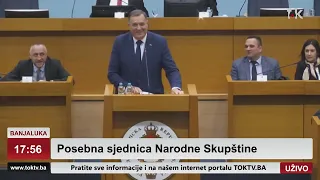 Dodik izazvao smijeh DO SUZA U SKUPŠTINI! II TOK TV II 2024