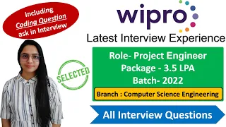 Wipro ELITE 2022 | Latest Interview Experience |Coding Question | Interview Questions |Selected