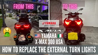 How to convert the Tail Turn Lights of Yamaha Xmax 300 USA to the EU integrated ones using LEDs