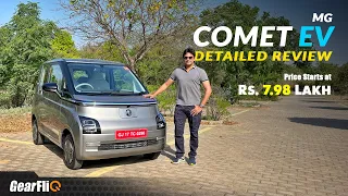 MG Comet EV - Cheapest EV at ₹7.98 Lakhs, charges like a Scooter | Detailed Review | GearFliQ