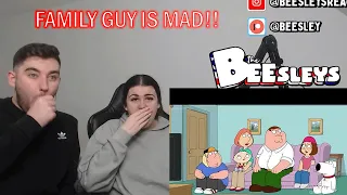 British Couple Reacts to Family guy roasting everything American