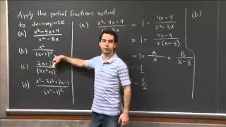 Partial Fractions Decomposition | MIT 18.01SC Single Variable Calculus, Fall 2010