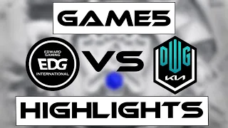 EDG VS DK | FINALS | GAME 5 | Worlds 2021 | Highlights | Showmaker vs Scout