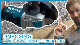 Makita DGA519Z Angle Grinder XLOCK unboxing and review