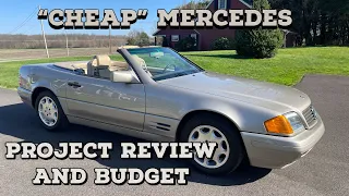 My "cheap" 1996 Mercedes SL-320 R-129.  What it actually costs and review